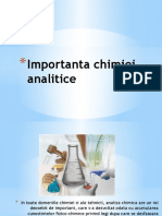 Importanta Chimiei Analitice