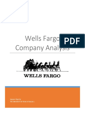 Wells Fargo Company Analysis Pdf Discounting Equity Finance