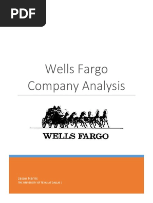 Wells Fargo Company Analysis Pdf Discounting Equity Finance