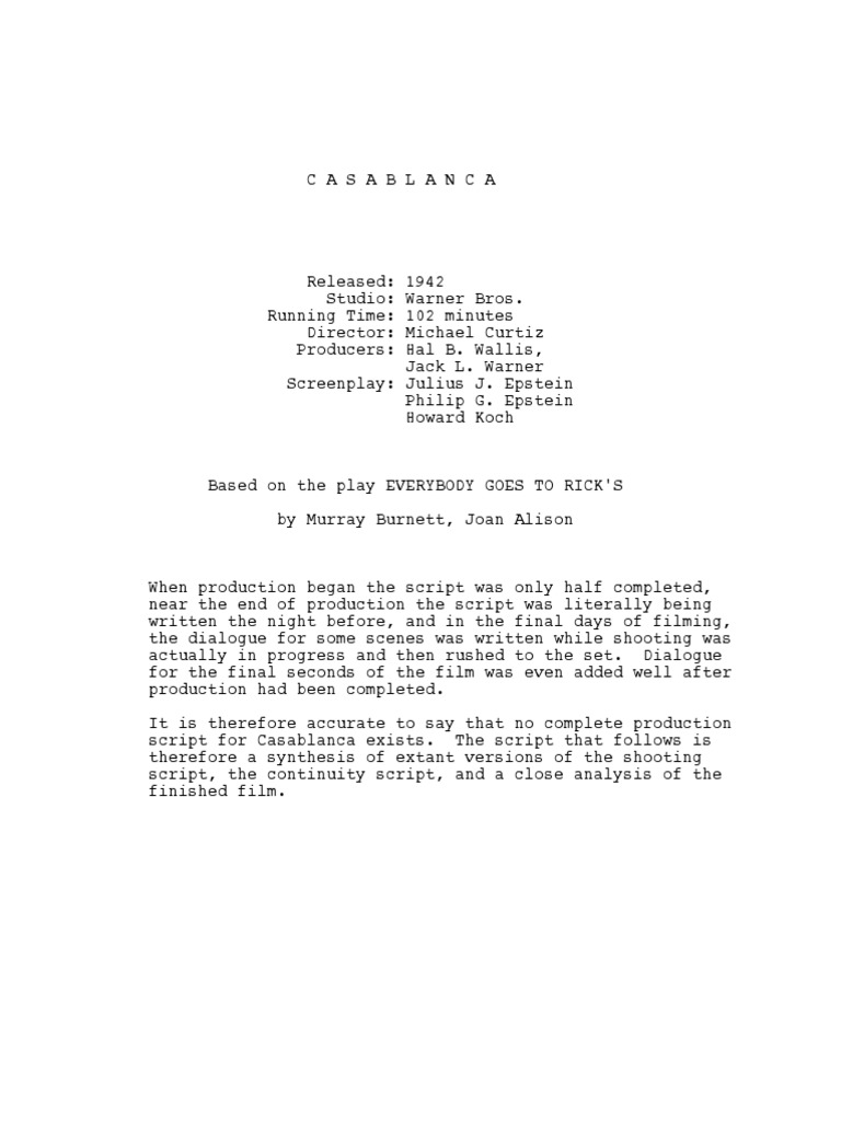 Casablanca essay example 08 picture