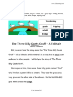 The Three Billy Goats Gruff - A Folktale: Objective