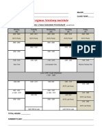 Cadet Class Schedule Worksheet