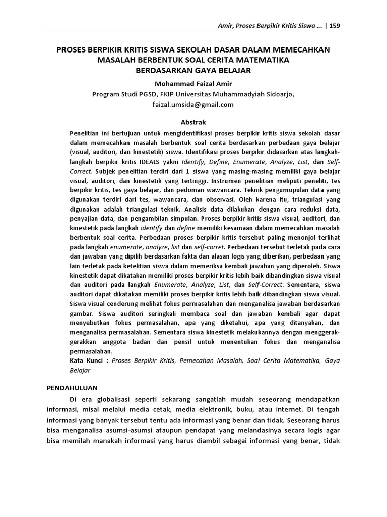 Contoh Jurnal Penelitian