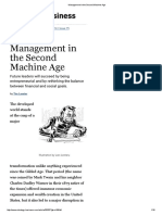 Management in The Second Machine Age - Matéria Strategy+Business - 2014