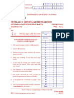 Mathematics Form 3 PMR