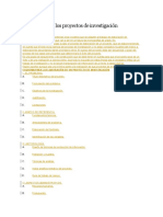 Elaboración de Los Proyectos de Investigación