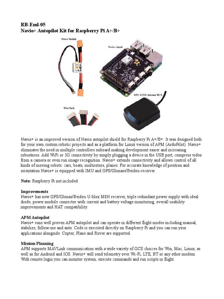 Datasheet Navio Kit PDF Wi Fi Computer Engineering