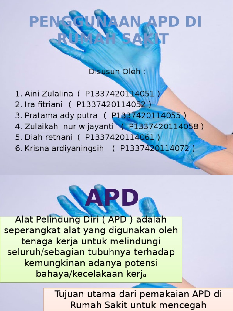 Tujuan Penggunaan APD di Rumah Sakit | PDF