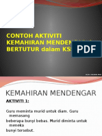 Contoh Aktiviti Kemahiran Mendengar & Bertutur Dalam KSSR