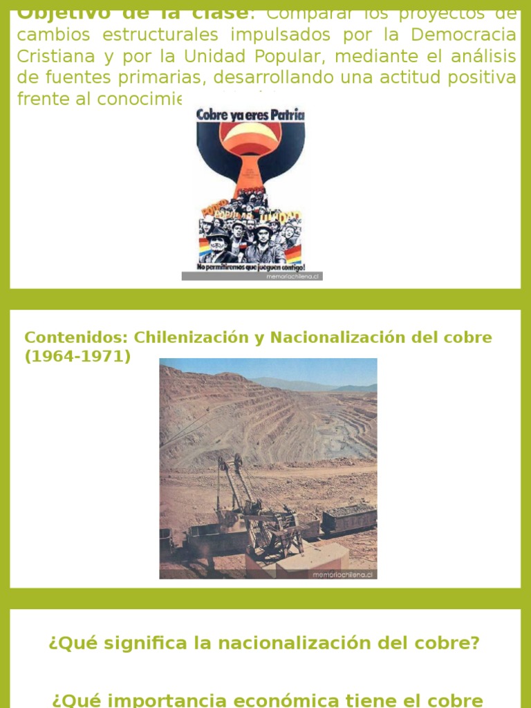 Nacionalización Del Cobre en Chile Cobre Chile