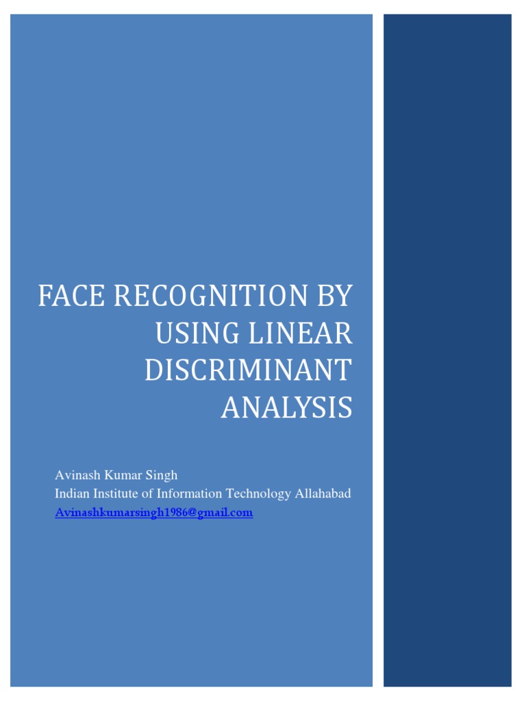 Face Recognition by Using Linear Discriminant Analysis | PDF ...
