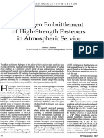 Hydrogen Embrittlement of High‐Strength Fasteners in Atmospheric Service