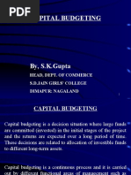 Capital Budgeting: Head, Dept. of Commerce S.D.Jain Girls' College Dimapur: Nagaland