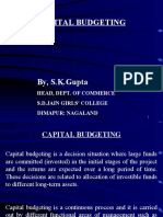 Capital Budgeting: Head, Dept. of Commerce S.D.Jain Girls' College Dimapur: Nagaland