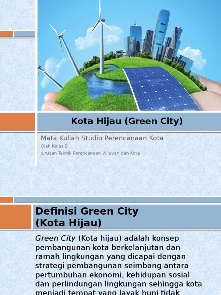 lingkungan hijau kota modern