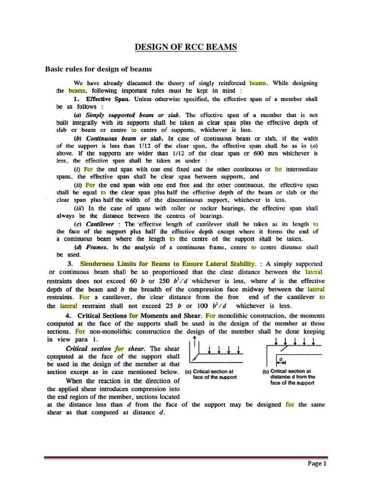Design of RCC Beams | PDF | Home & Garden | Computers