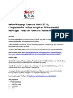 Ireland Beverage Forecasts March 2016 Comprehensive Topline Analysis of All Commercial Beverages Trends and Forecasts: Radiant Insights