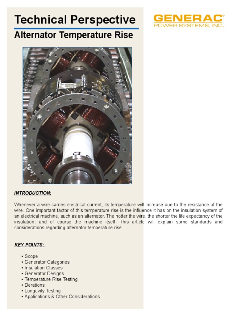 Alternator Temperature Rise PDF Building Insulation Thermocouple