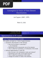 Convergence & Choice of Finite Element Discretizations: Joel Cugnoni, LMAF / EPFL