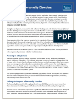 Personality Disorders DSM-V Fact Sheet