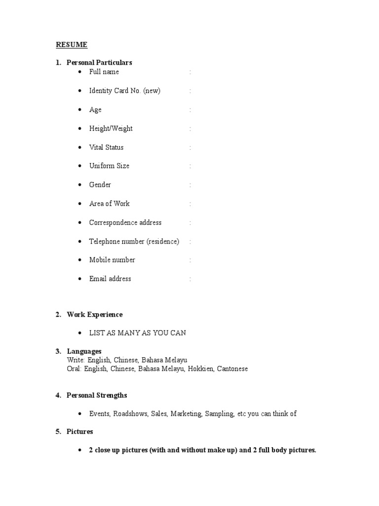 Comprehensive Resume Template | PDF