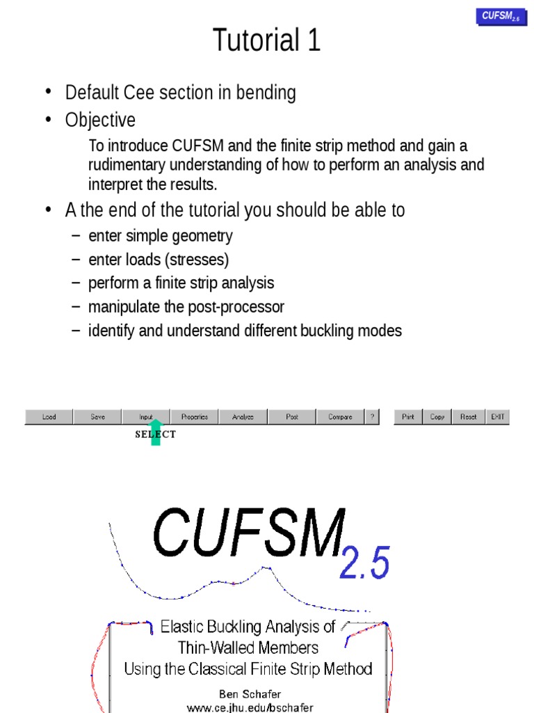 Tutorial 1: - Default Cee Section in Bending - Objective | PDF ...