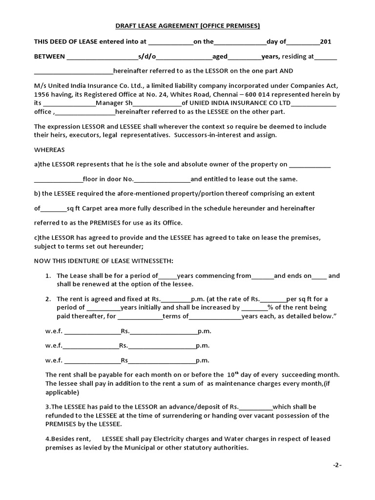 deed of assignment lease extension