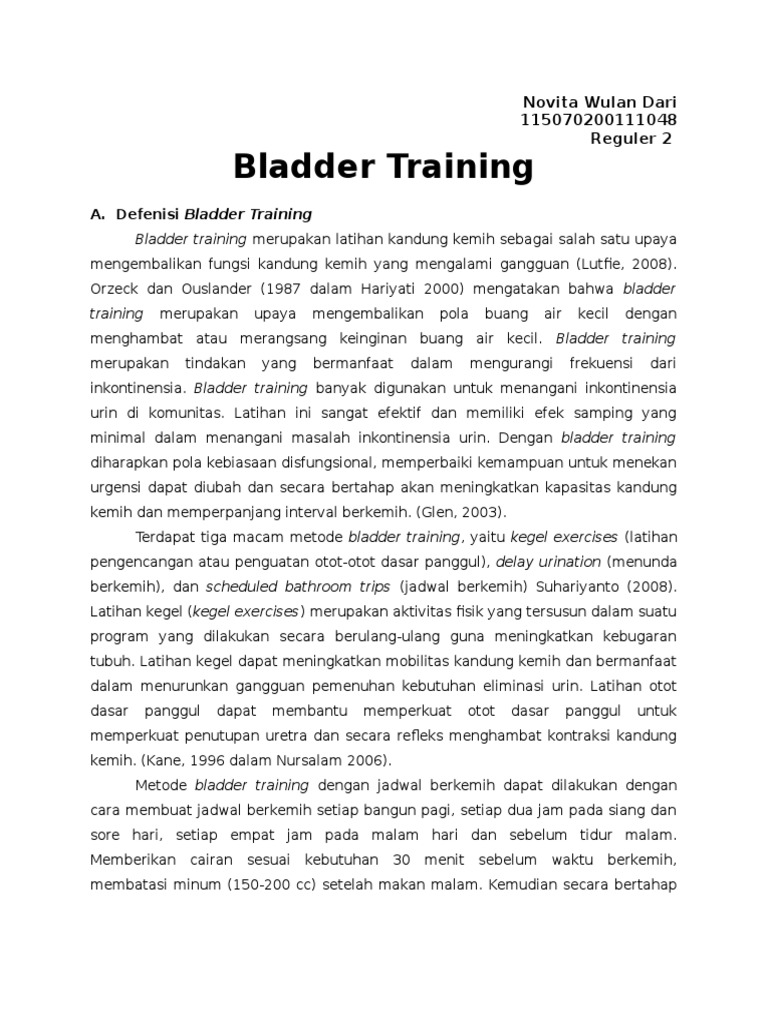 Bladder Training PDF