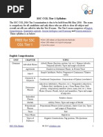 SSC CGL Tier 1 Syllabus