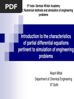 Introduction To The Characteristics of Partial Differential Equations Pertinent To Simulation of Engineering Problems