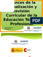 Avances Actualización Curricular ETP