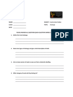 Drainage Worksheet