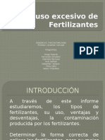 El Uso Excesivo de Fertilizantes