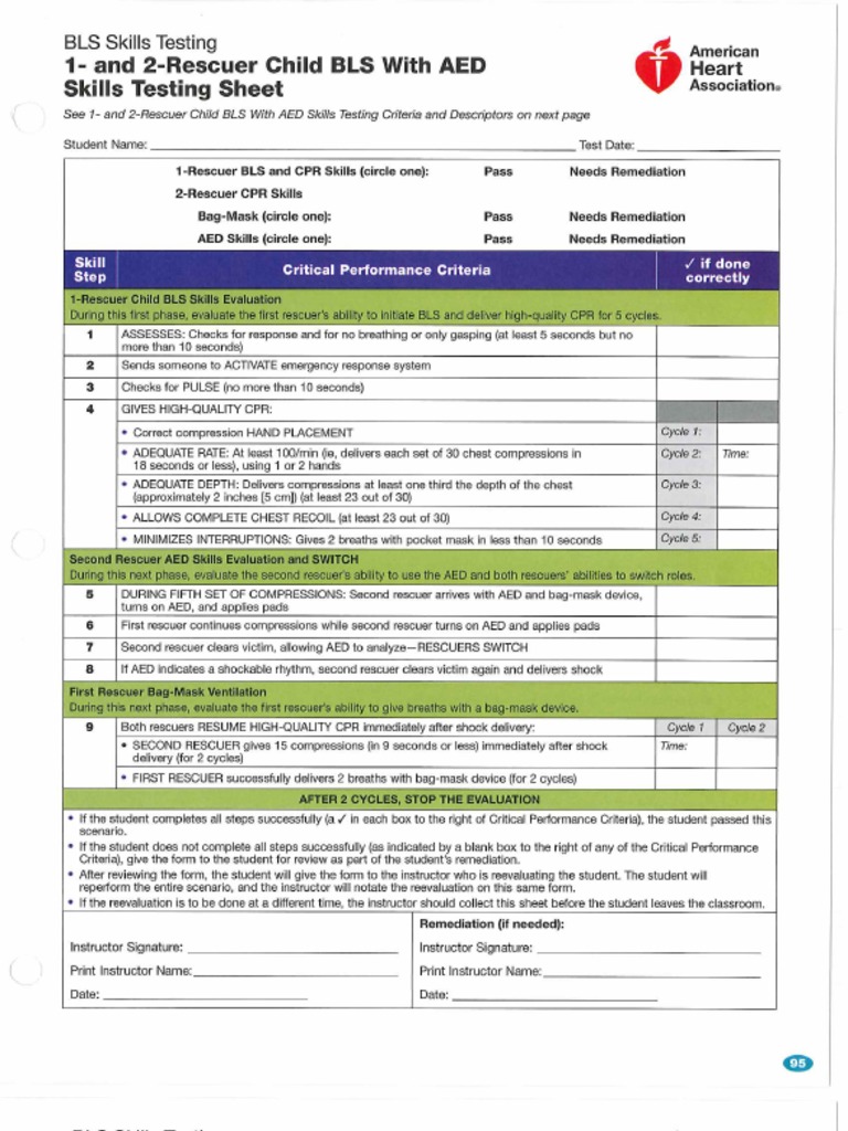 PALS Skills Checklists 2013