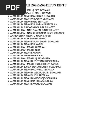 Contoh Naskah Doa Bahasa Jawa