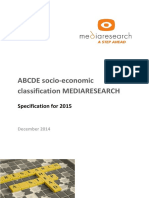 ABCDE Socio Economic Classification MEDIARESEARCH Specification 2015