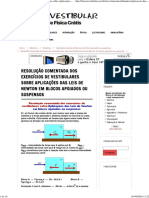 Resolução Comentada Dos Exercícios de Vestibulares Sobre Aplicações Das Leis de Newton em Blocos Apoiados Ou Suspensos - Física e Vestibular