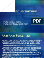 Kuliah Metode Numerik - Minggu 2 - Akar-Akar Persamaan - Bisection-Interpolasi