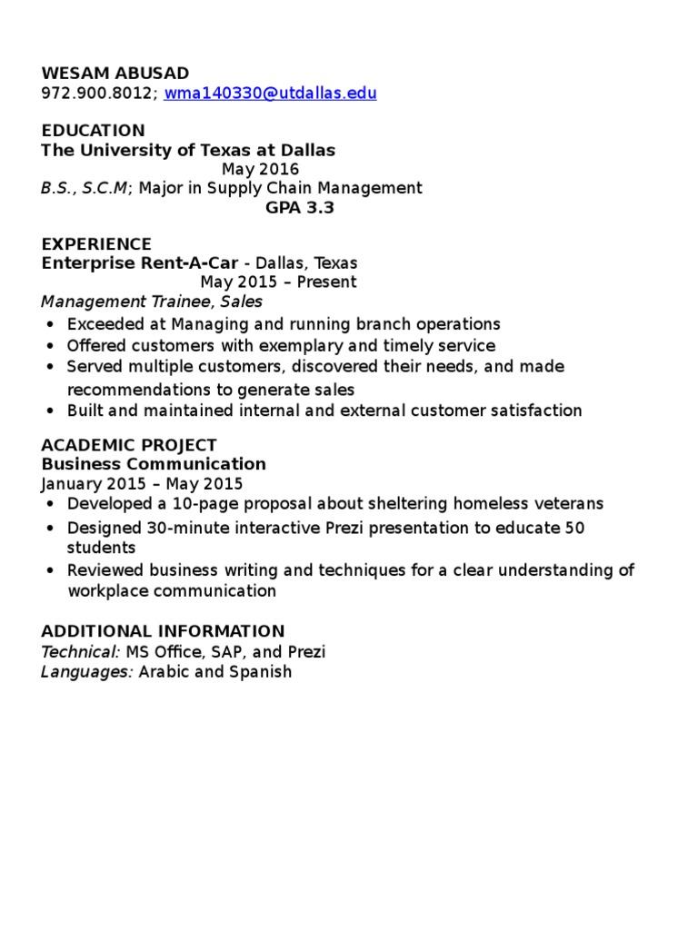 Bcom Resume | PDF