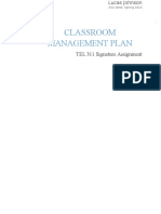 Classroom Management Plan Sa