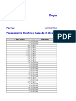 Presupuesto Eléctrico