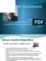 Emile Durkheim Presentacion Clase