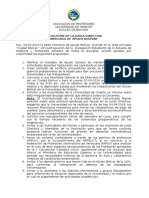 Resolución de La Junta Directiva Ampliada de Apudo Bolivar