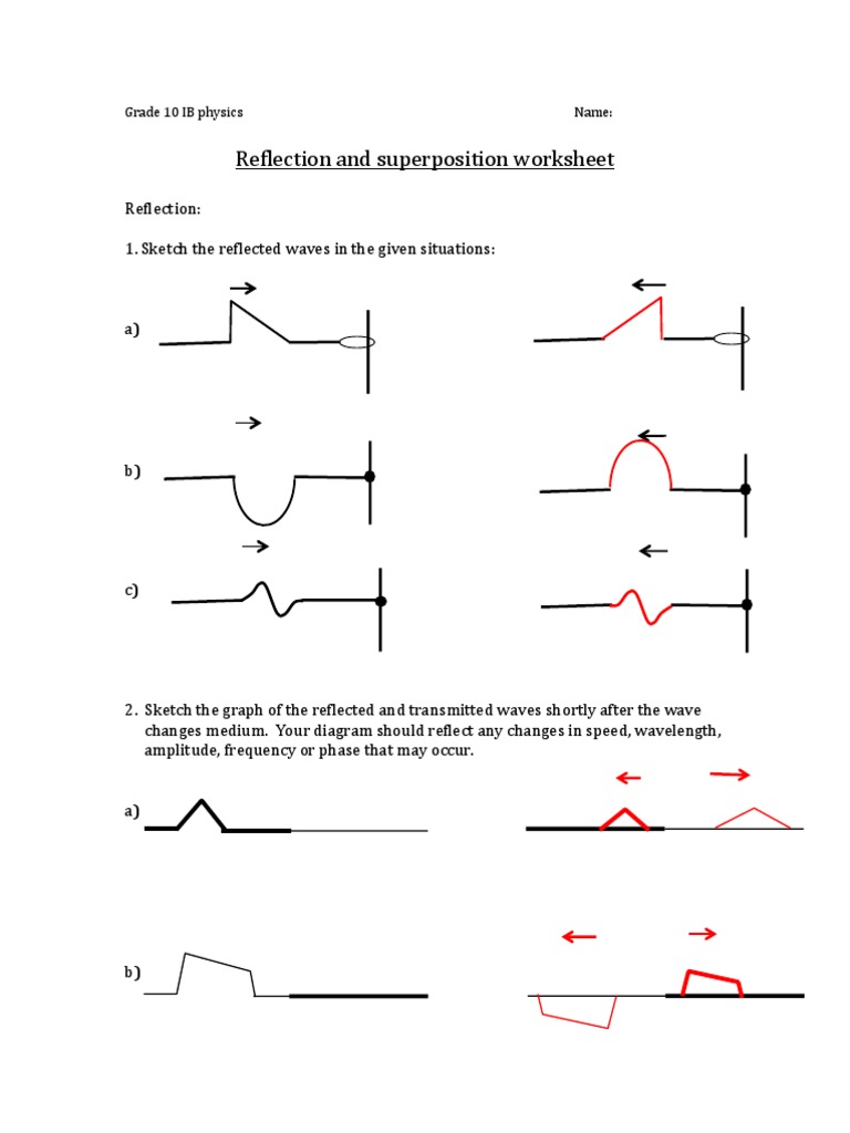 Physics Ib 10 Waves Worksheet Answerkey | Waves | Physical Phenomena