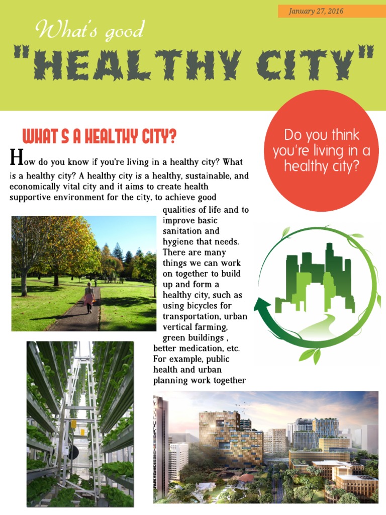 Building Healthier Cities | PDF | Nature | Wellness