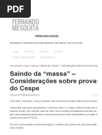 Saindo Da “Massa” – Considerações Sobre Provas Do Cespe – Fernando Mesquita