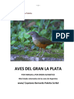 Aves de La Plata Listado y Fotos Por Cayetano Bernardo Paletta