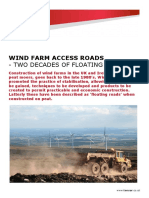 WIND FARM ACCESS ROADS: TWO DECADES OF FLOATING ROAD CONSTRUCTION