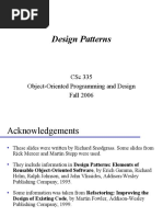 Design Patterns: CSC 335 Object-Oriented Programming and Design Fall 2006