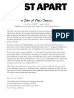 A Dao of Web Design A List Apart 2000 Allsopp